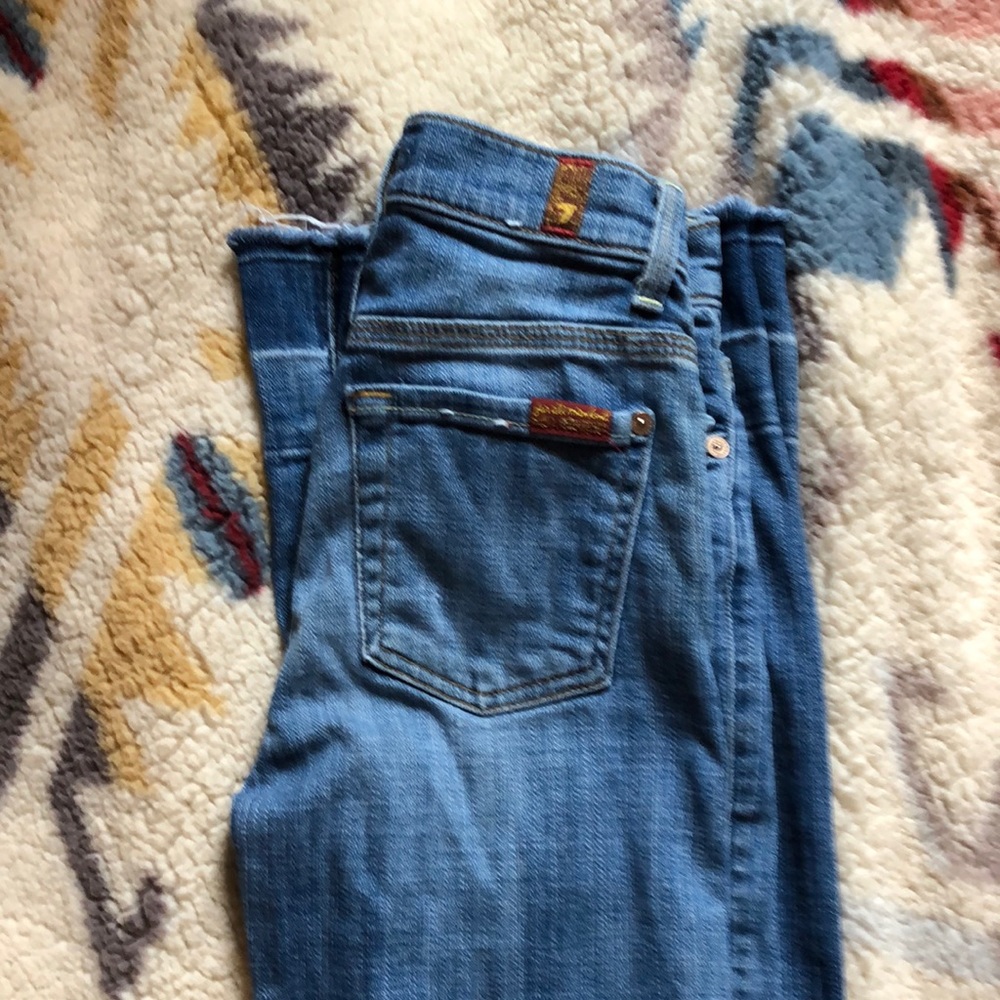 size 23 7for mankind ginger dojo flare jeans